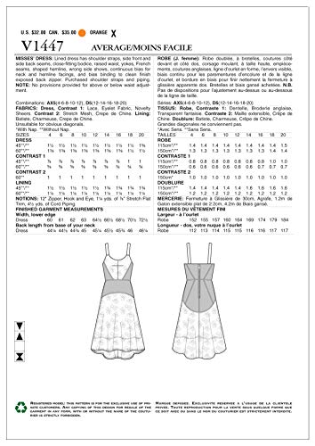 Patron Vogue Patterns V1447 l'élégance des robes sur mesure