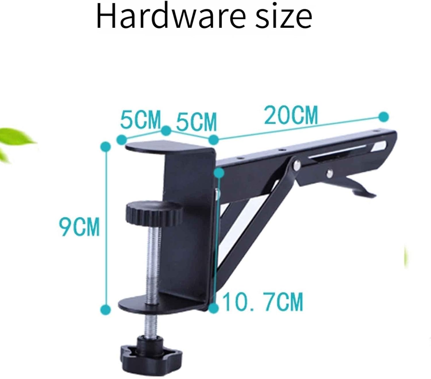 Desk Extender for Keyboard Shelf, S Clamp On Table Extenders, Computer Keyboard Stand, Folding and Storage Design, Can Withstand A Weight of 50Kg,52X25Cm Whit,52x25cm Light Walnut