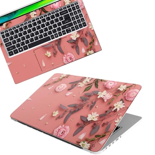 Image of Galaxsia Floral D33 Full Body Vinyl Laptop Skin /Sticker /Cover Upto 15.6 Inches Laptops Laminated-Removable-HD Quality Compatible for Hp-Dell-Sony-Lenovo-Asus etc.(15x10 Inches)