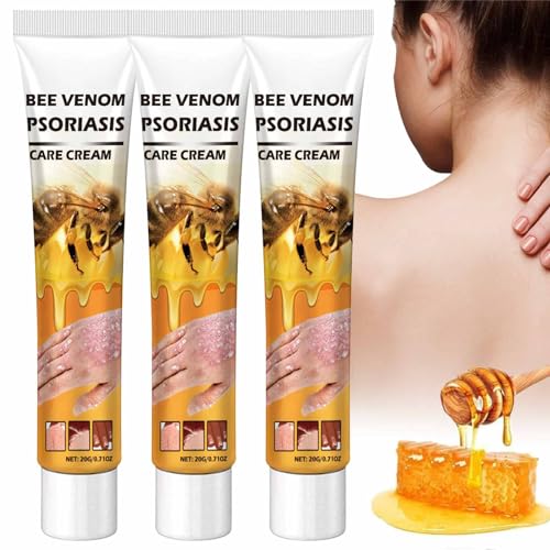 Furzero New Zealand Bee Venom Psoriasis Cream,Nature Bee Venom Psoriasis Cream,Bee Venom Psoriasis Cream,Soothing and Moisturizing Psoriasis Cream,Bee Venom Cream for All Skin conditions (3pcs)