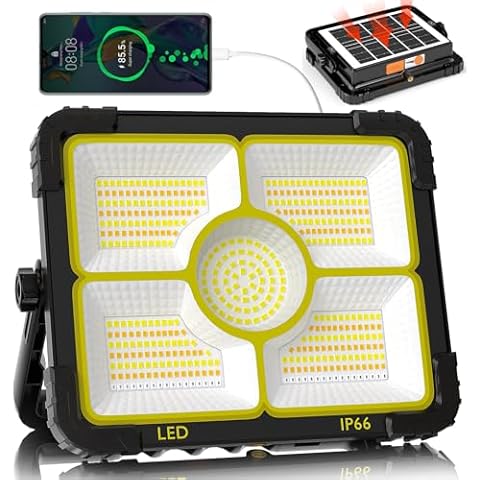 RISEMART Rechargeable 100W Work Light with Solar Cover