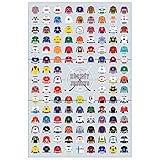 Pop Chart | Visual Compendium of Hockey Jerseys | 24' x 36' Large Art Poster | Complete History of NHL and Notable Hockey Uniforms | Wall Decor for Living Room and More | 100% Made in The USA