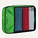 Amazon Essentials 4-Piece Packing Cubes Travel Accessories Set, Luggage Organizer, Suitcase Organizer with Double Zipper, Mesh Top, Space-Saving, Polyester, Green (Previously Amazon Basics)