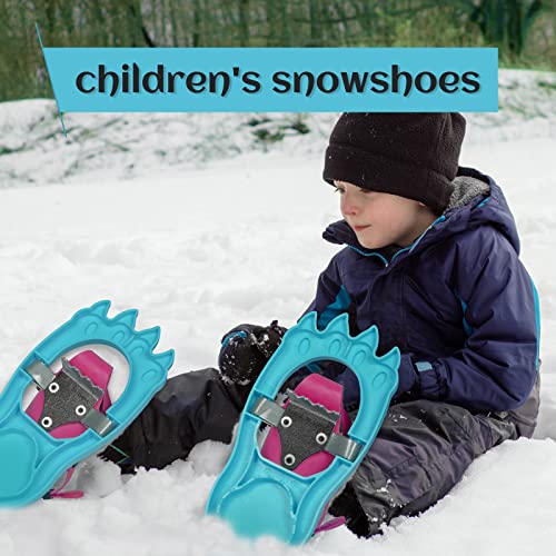 G2 16 Inch Kids Snowshoes, Comes with Storage Bag, Fast Ratchet Binding Design, for Child Youth Boys and Girls (Blue) - Thumbnail 6
