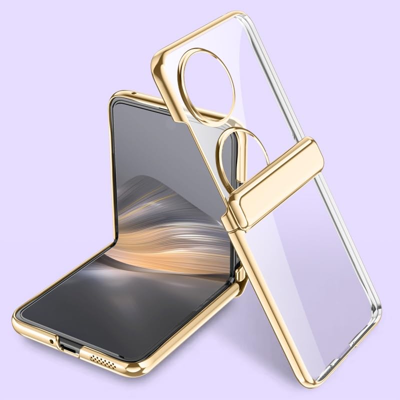 Coque Huawei Pocket 2 transparente luxe galvanisée avec protection charnière
