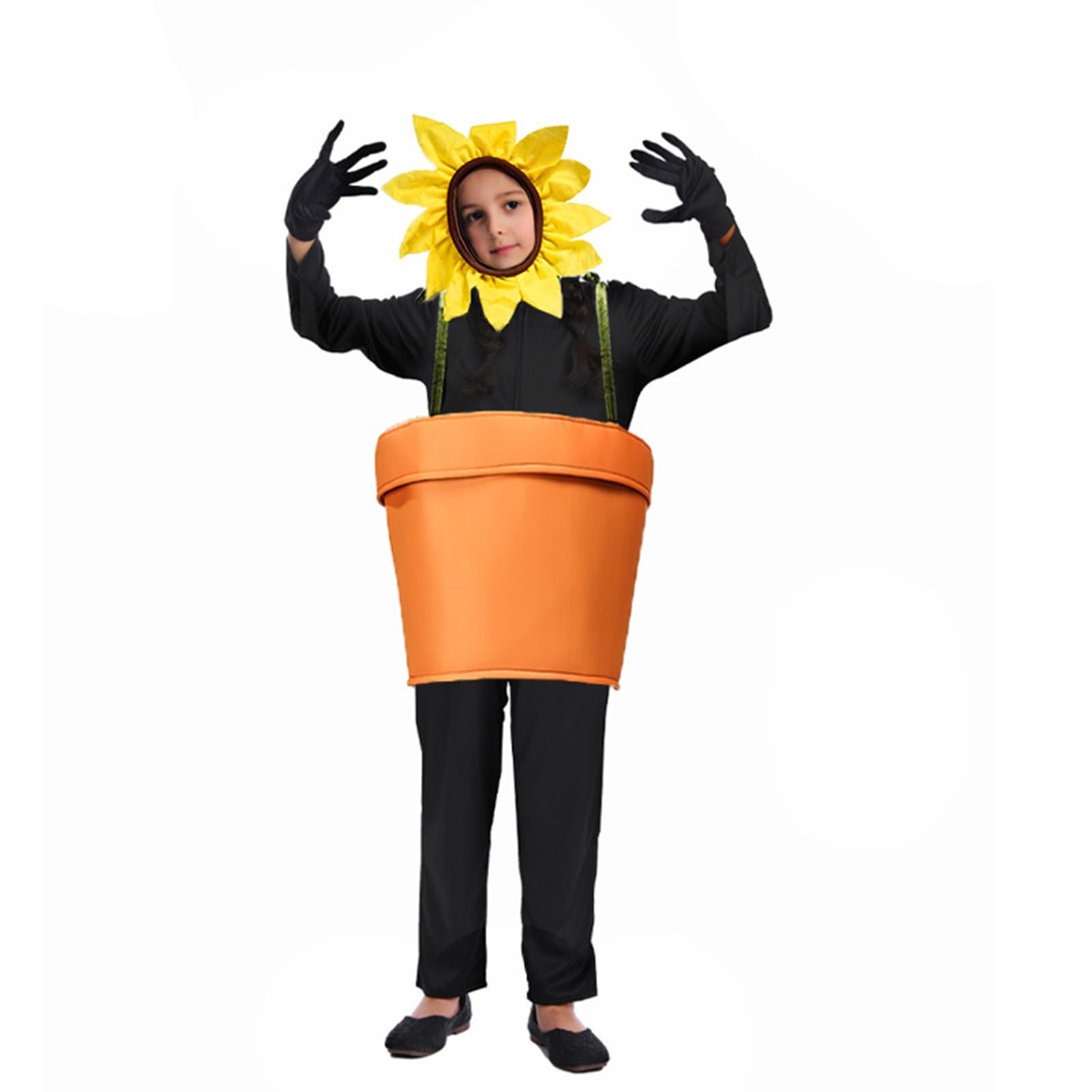Sunflower Pot Costume - Flower Pot Cosplay Clothes,Sunflower Fancy Dress Role Play Outfit For Adults Kids, Cosplay Costume Parties, Halloween, Stage Performance, Festival Wear