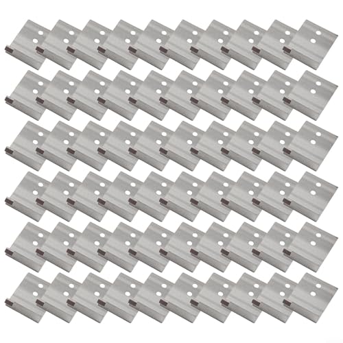 60 placas de fijación de esquina de hierro para instalación de puertas de madera, soportes de montaje de marco de puerta de 5 cm x 3,5 cm x 1,6 cm, kit de herrajes plateados