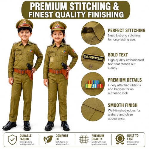Image of Army Costumes for kids police costume & BSF csotumes subhash chandra bose costumes fancy dress costumes for age group 3 to 12 yrs