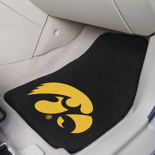 FANMATS NCAA University of Iowa Hawkeyes Nylon Face 2-pc Carpet Car Mat , 18"x27" by FANMATS - Image 2