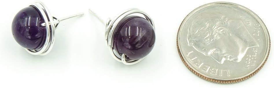 Amethyst Sterling Silver Posts ~ February's Birthstone Earrings ~ Natural Stone Earrings ~ Sterling Silver Amethyst Earrings ~ Silver Purple Earrings ~ Amethyst Post Earrings ~ Amethyst Stud Earrings