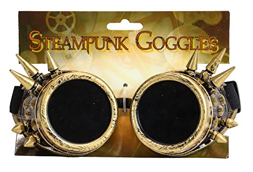 Spike Goggles Antique Brass Sunglasses Cosplay Aviator Steampunk Gothic Burning Man Silver2
