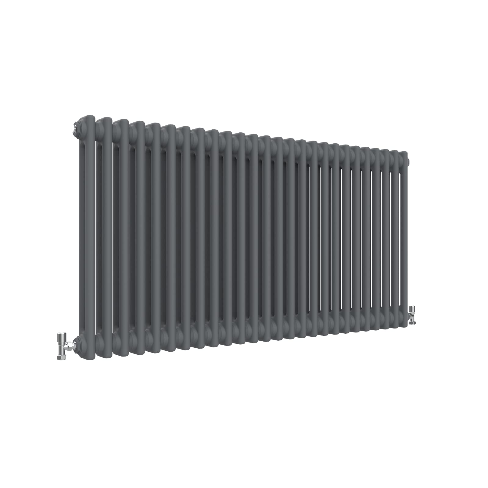 Traditional 2 Column Central Heating Radiator Horizontal Rads Cast Iron Style Anthracite 600x1190mm