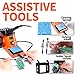 YIHUA 926 III 60W LED Display Soldering Iron Station Kit w 2 Helping Hands, 6 Extra Iron Tips, Roll of Lead-Free Solder, Solder Sucker, S/S Tweezers, °C/ºF Conversion, Auto Sleep & Calibration Support