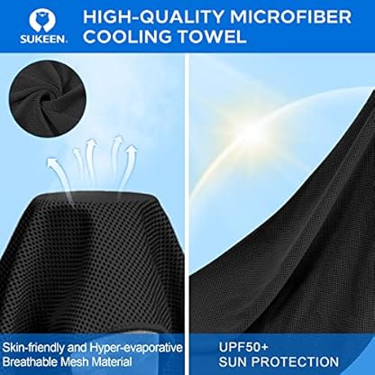 Kühltuch Set, kühlendes Handtuch Kühltücher Hals, Handtuch kühlend, Cooling Towel, Kühltücher Sport, Kühlendes Tuch, Eishandtücher für Wandern, Laufen, Tennis, Reisen, – Bild 5