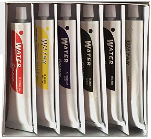 Daveliou Watercolor Paints Set – 60ml x 6 Paint Tubes – Non Toxic Water Color Painting Sets for Beginner, Student & Artist