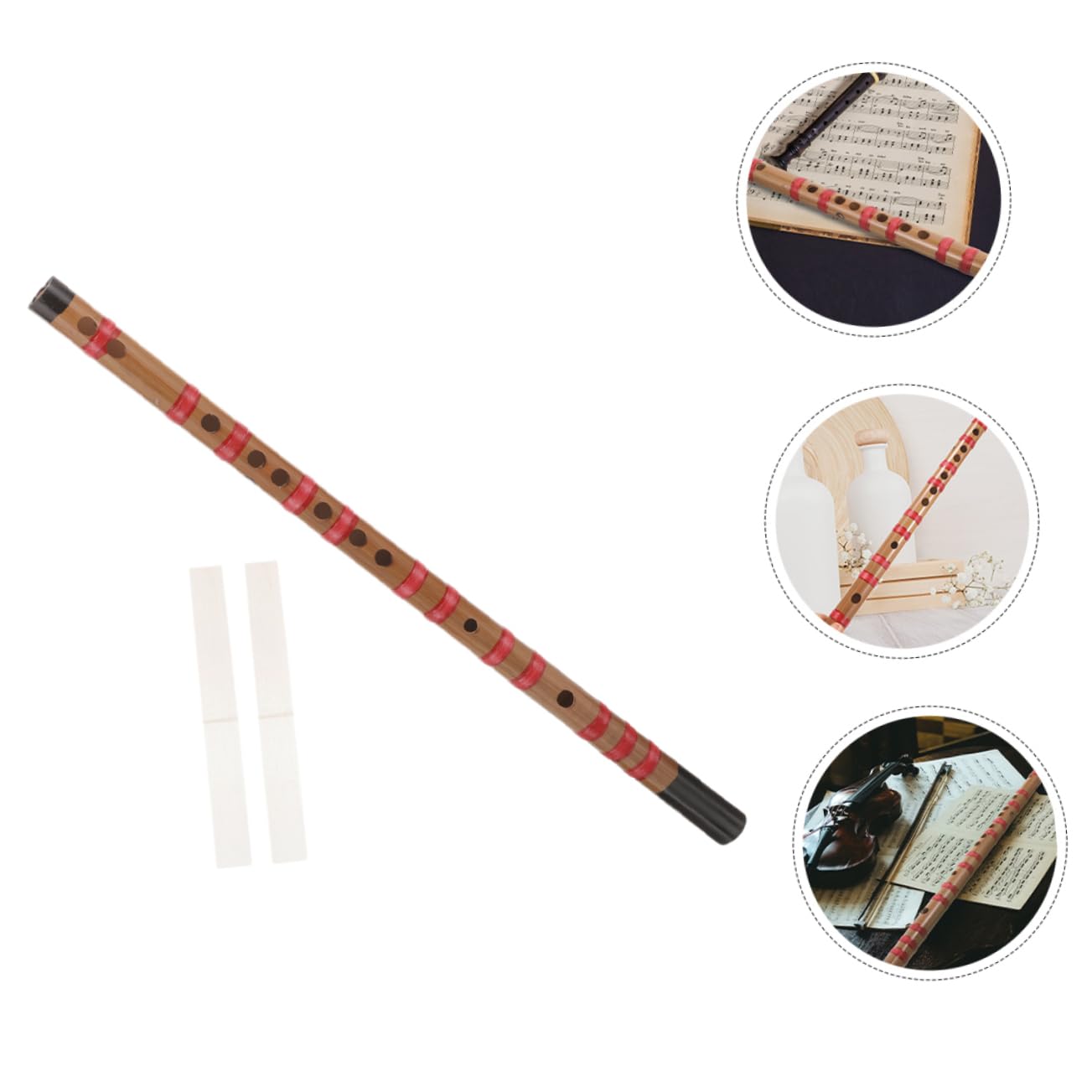 Milisten Flöte aus Bambus, Anfänger, chinesisches Instrument, traditionelle chinesische Flöte, japanische Flöte, chinesische Flöte, aus Bambus, für Anfänger, Flöte, Anfänger, Dizi-Flöte
