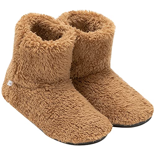 [mianshe] 北欧 ルームシューズ もこもこ ルームブーツ 暖かい ボアスリッパ 男女兼用 (キャメル Mサイズ 25cmくらいまで)のサムネイル