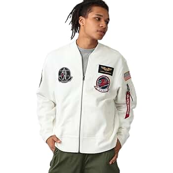 Amazon | [アルファ インダストリーズ] ジャージパッチドMA-1
