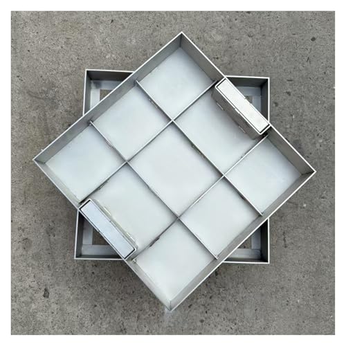 Tapa de alcantarilla discreta con asas para patios y jardines limpios