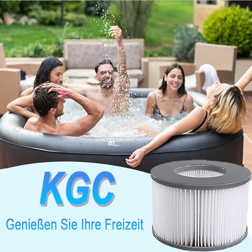 KGC Ersatz Filterkartuschen für MSpa Filter, 6 Stück Ersatzfilter kompatibel mit Whirlpool MSpa Modelle ab 2020, Filterkartusche Wasserfilter für Aufblasbare Pools,Heiße U-Boote und Spa