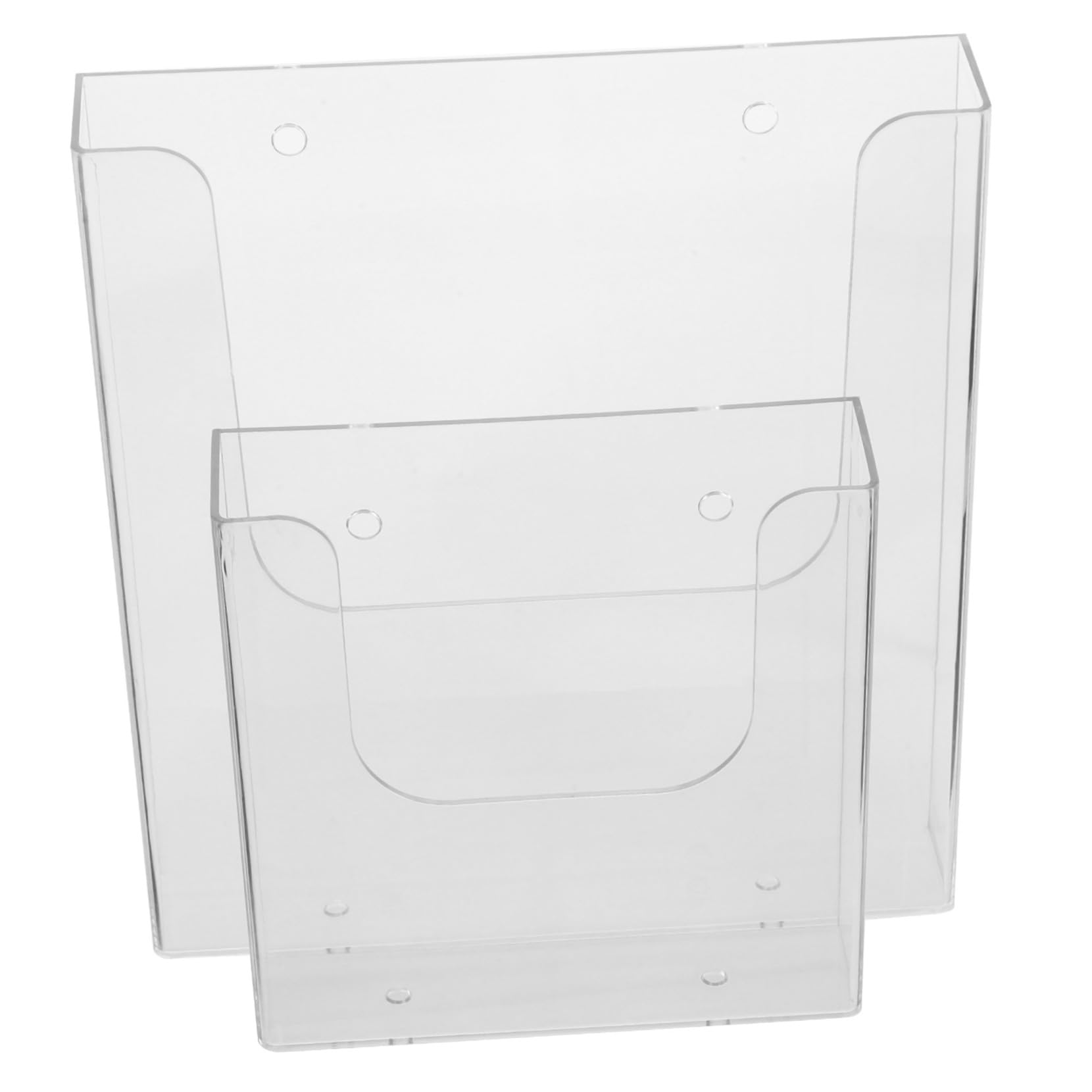 AYUWQZX Portrait Literature Stands for Display, 2 Pcs Acrylic Wall-Mounted Document Holder File Organizer Rack Transparent A4 A5