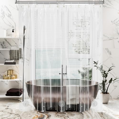 Amazerbath HQQ-03-03 Plastic Shower Curtain Clear Premium Peva thumb #7