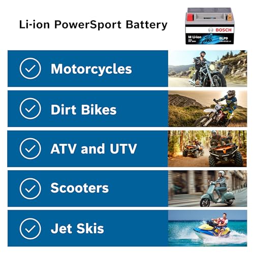 Image of BOSCH BLP5S - Group 5-12V Lithium Battery - Powersport Li-ion Phosphate - 120A for Motorcycles, ATV /UTV, Snow Mobiles, Personal Watercrafts, Scooters and Jet Skis - 4.45″ x 2.72″ x 3.35″