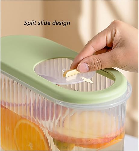 Miniatura 5 de Drink Dispenser Plastic Beverage Dispenser with Spigot Split Slider Design Rectangular Drink Dispenser 4L Water Container Jar for Home Fridge Use
