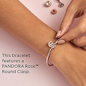 ★rosemont★ Silver Ribbon Pearl Bracelet RA24C49E PANDORA Schlangen-Gliederarmband in Roségold 14 Karat