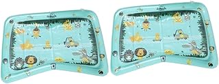 Toyvian 2 Conjuntos De Tapete De Água Para Bebês Almofada De Jogo Para Crianças Almofada Inflável Almofada De Gelo Inflável Desenhos Animados Do Bebê Tapete De Água Do Bebê Animal