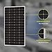 Newpowa 220W Monocrystalline Solar Panel 10BB Cell Solar Panel Off-Grid Charge System for RV Marine Boat 220Watts (220w)