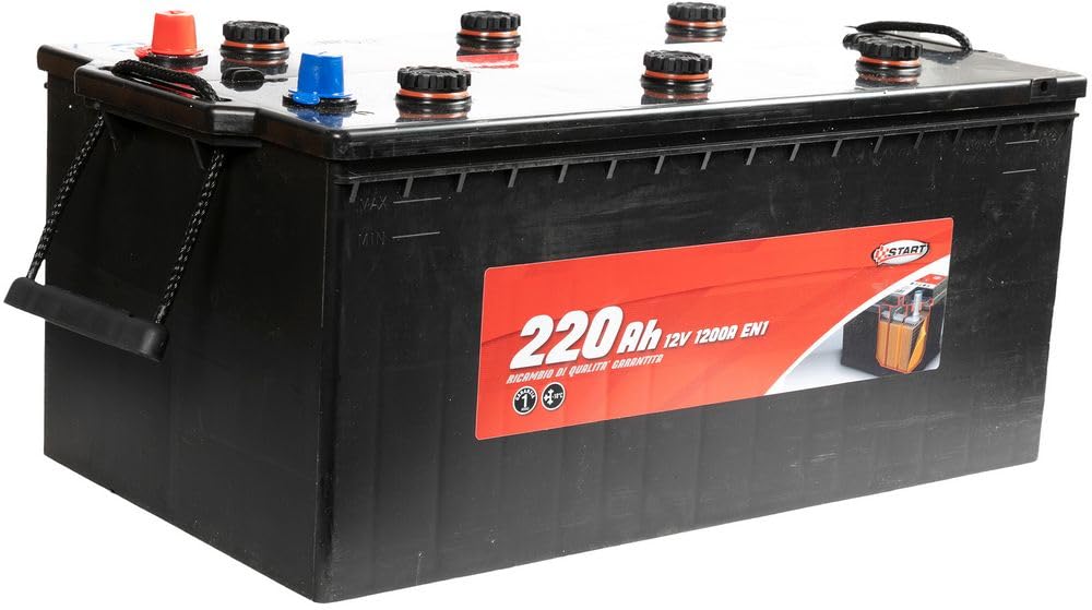 Start 225Ah 12V 1050A lewy akumulator do ciężarówki z dodatnim biegunem