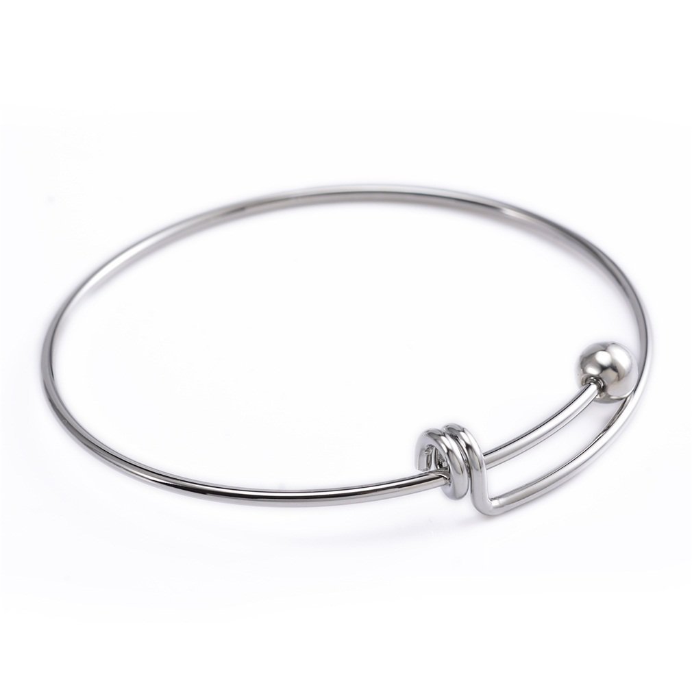 ZX Jewelry 12pcs Womens Expandable Blank Bangles Bracelets