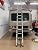 LANTRO JS Telescoping Extension Ladder 12.5FT, Aluminum Alloy Folding Ladder, Heavy Duty 300 lbs Load Collapsible Ladders Multi Purpose for Indoor Outdoor Work
