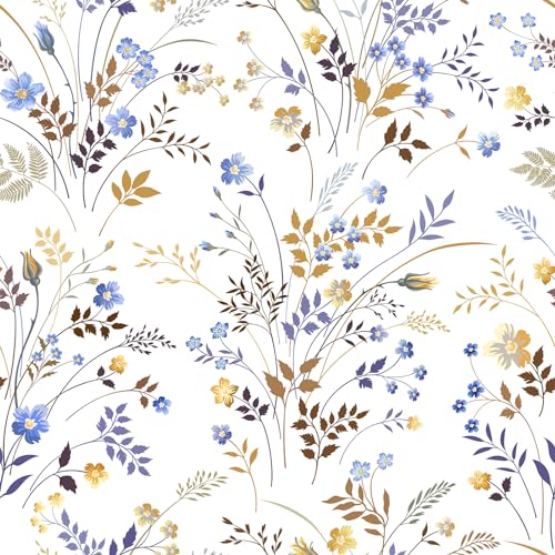 Papel de pared floral removible VEELIKE para renovar paredes viejas sin dañar la pintura 2