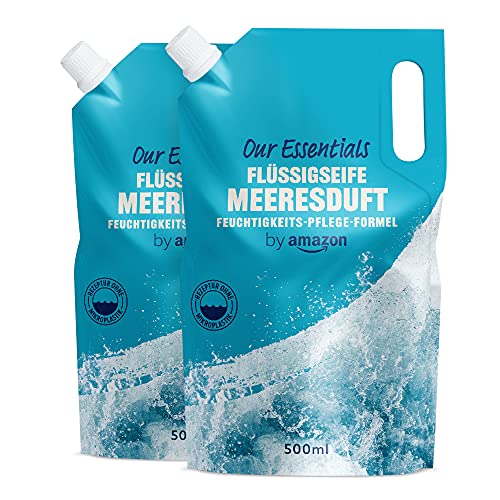 by Amazon Flüssigseife Nachfüllpackung, Meeres duft, 500ml, 2er-Pack by Amazon Flüssigseife Nachfüllpackung, Meeres duft, 500ml, 2er-Pack