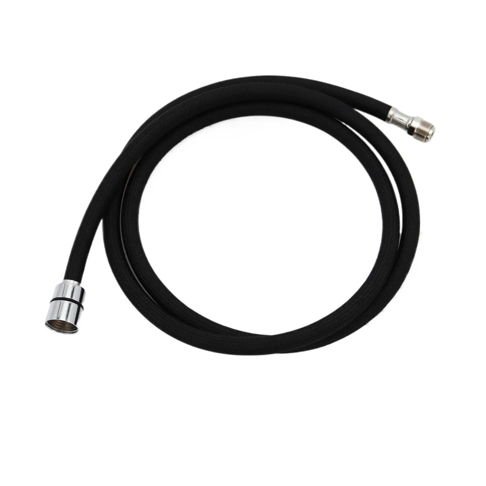 Faucet Pull Out Hose 1PC 1.5m Faucet Pull Out Plumbing Hose Nylon Braided Replacement for Down Kitchen/Basin Tap G1/2' 15mm(Nylon Black)