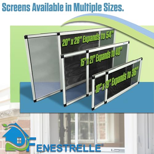 image for Fenestrelle Expandable Window Screen – 10″ H × 19″–36″ W Ho