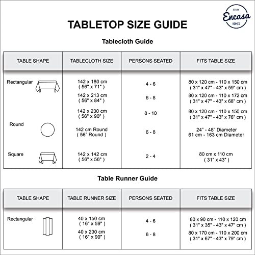 Image of Encasa XO Dining Table Cover Cloth for 4 Seater | 140 cm-Round Cotton Canvas Round Table Cloth | Machine Washable Tablecloth for Indoor & Outdoor Use - Azul Blue Solid Color