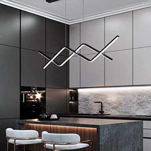 Suspension LED dimmable dorée réglable en hauteur avec télécommande