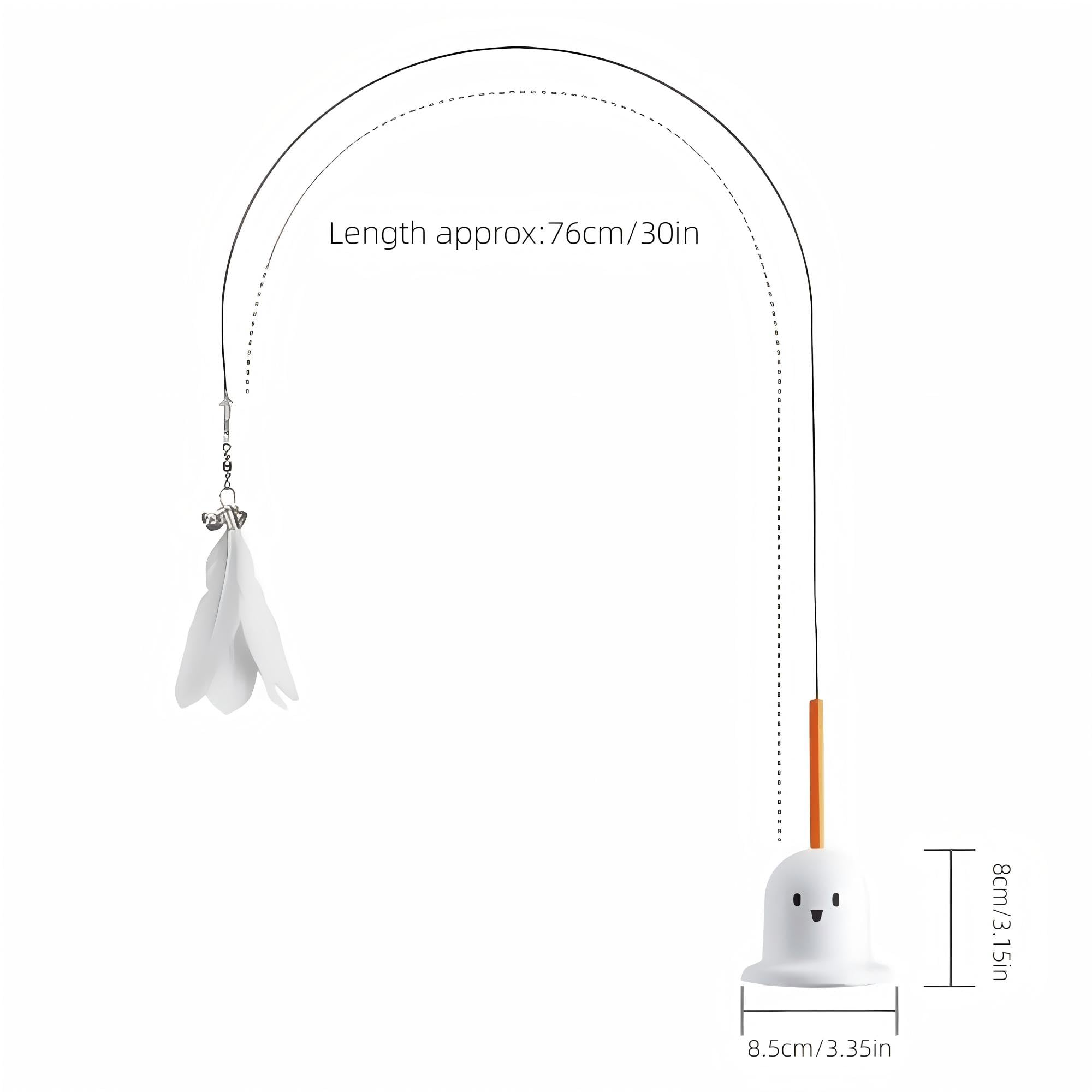 Cat Tunnel and Interactive Teaser Wand Set, White And Yellow - Image 3