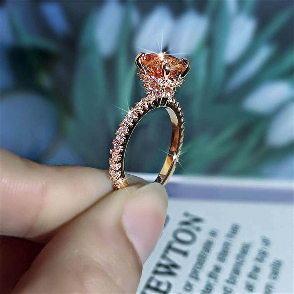 Amazon.com: Luxury 18K Rose Gold Plated Shiny Full Diamond