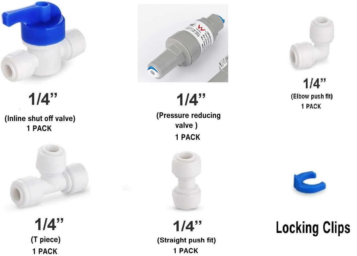 Americano Doppio Frigo Acqua Supply Tubo Filtro Connettore Kit - Foto 9