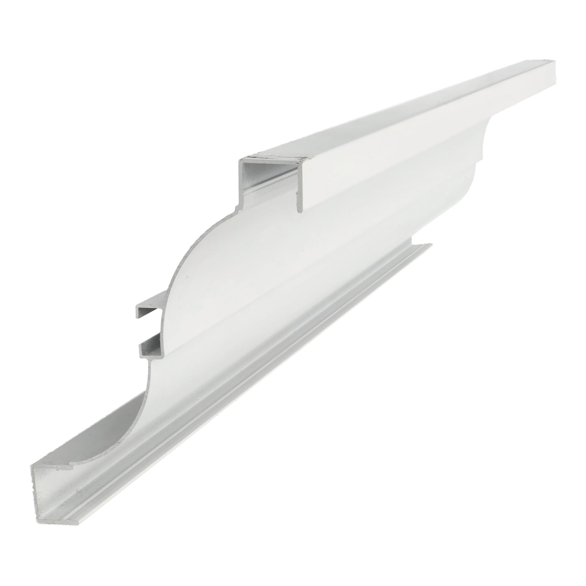 Jandei – Pack 4 Perfiles de Doble Cara para Colocación de Tiras Led en Cornisas, Longitud 1 Metro, Acabado Aluminio Blanco. Cada Perfil Incluye Dos Difusores