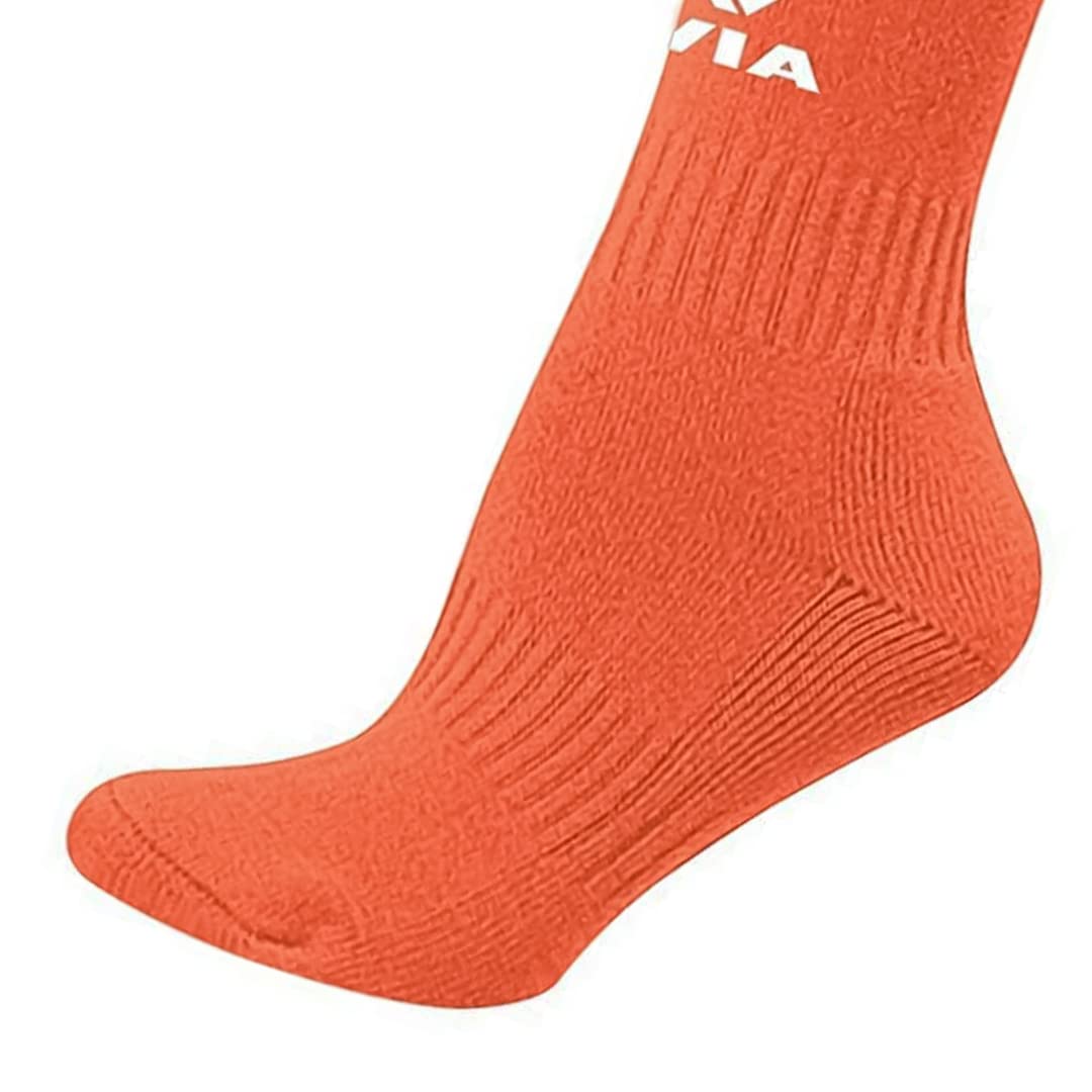 Nivia Rabona Football Super Socks/Stockings (Orange, M) | Polyester Blend | for Men & Women | Knee Length Long Stockings | for Football Soccer & Other Sports 3