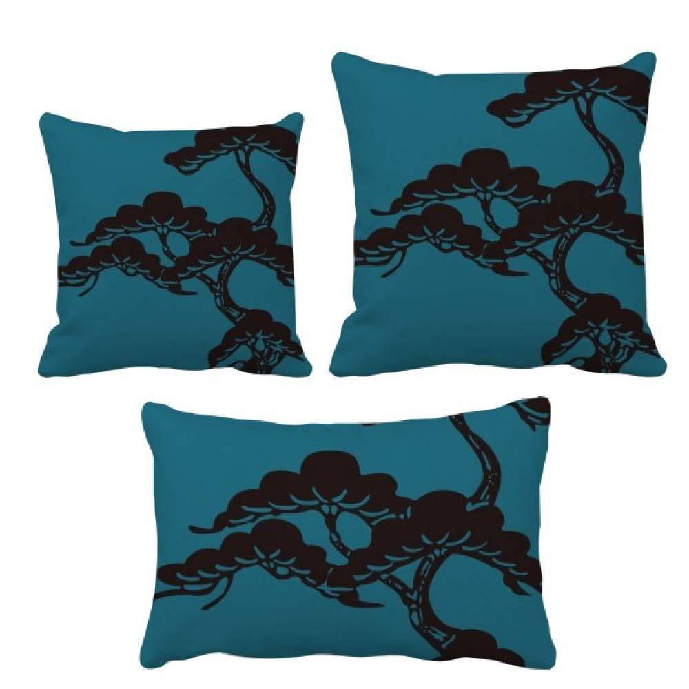 Housse de coussin bleu motif japonais pour sublimer l'ambiance zen de votre canapé salon