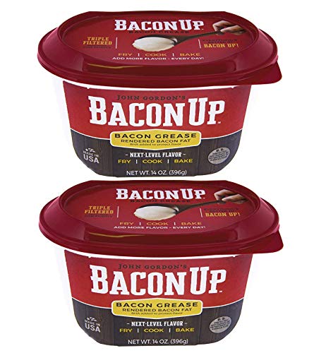 Image of Bacon UpⓇ Bacon Grease for Cooking - 14 Ounce Tub for Cooking, Frying and Baking 2 Pack