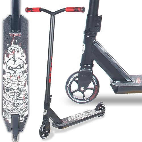 WeLLIFE |Freestyle-Scooter Viper RGX| Professioneller Freestyle-Scooter, HIC-System Lenker, 110mm PU-Räder und Aluminiumfelgen, Abec9 Kugellager, Akrobatischer Roller für Erwachsene und Kinder