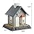 North States Village Collection Bayside Cottage Birdfeeder: Easy Fill and Clean. Squirrel Proof Hanging Cable included, or Pole Mount Large, 5 pound Seed Capacity (9.5 x 10.25 x 11, Gray)