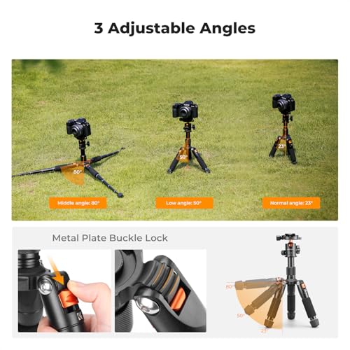 Image of K&F Concept Mini Desktop Tripod, 20.5'' / 52cm Compact Desk Tripod with 360 Degree Ball Head, 1 /4 inch Quick Release Plate for Camera Video Camcorder, Load up to 13.22 lbs /6 KG
